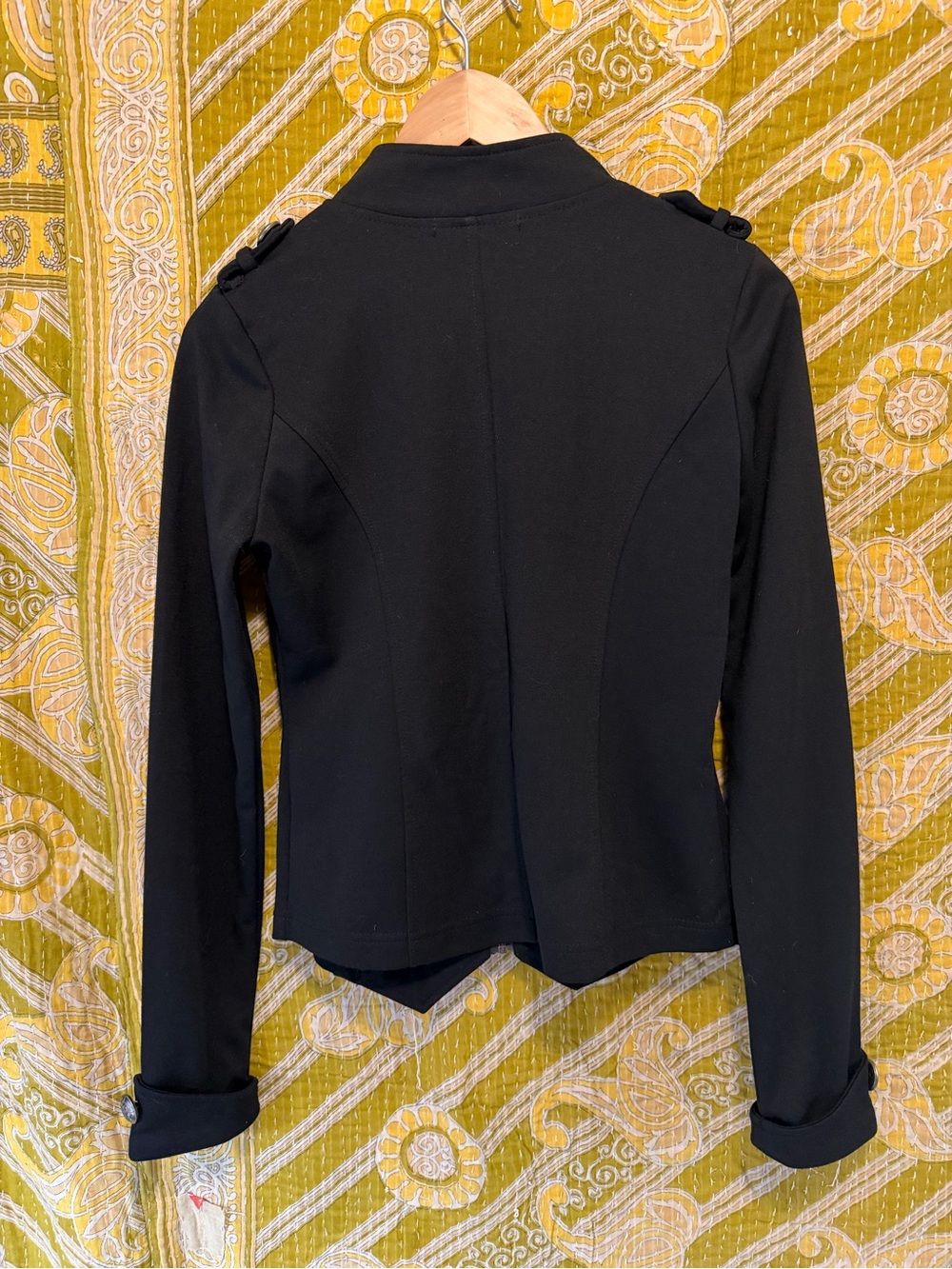 PattyBoutik Black Military-Style Blazer Jacket - Picture 2 of 10